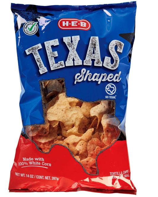 H-E-B Texas Shaped Tortilla Chips